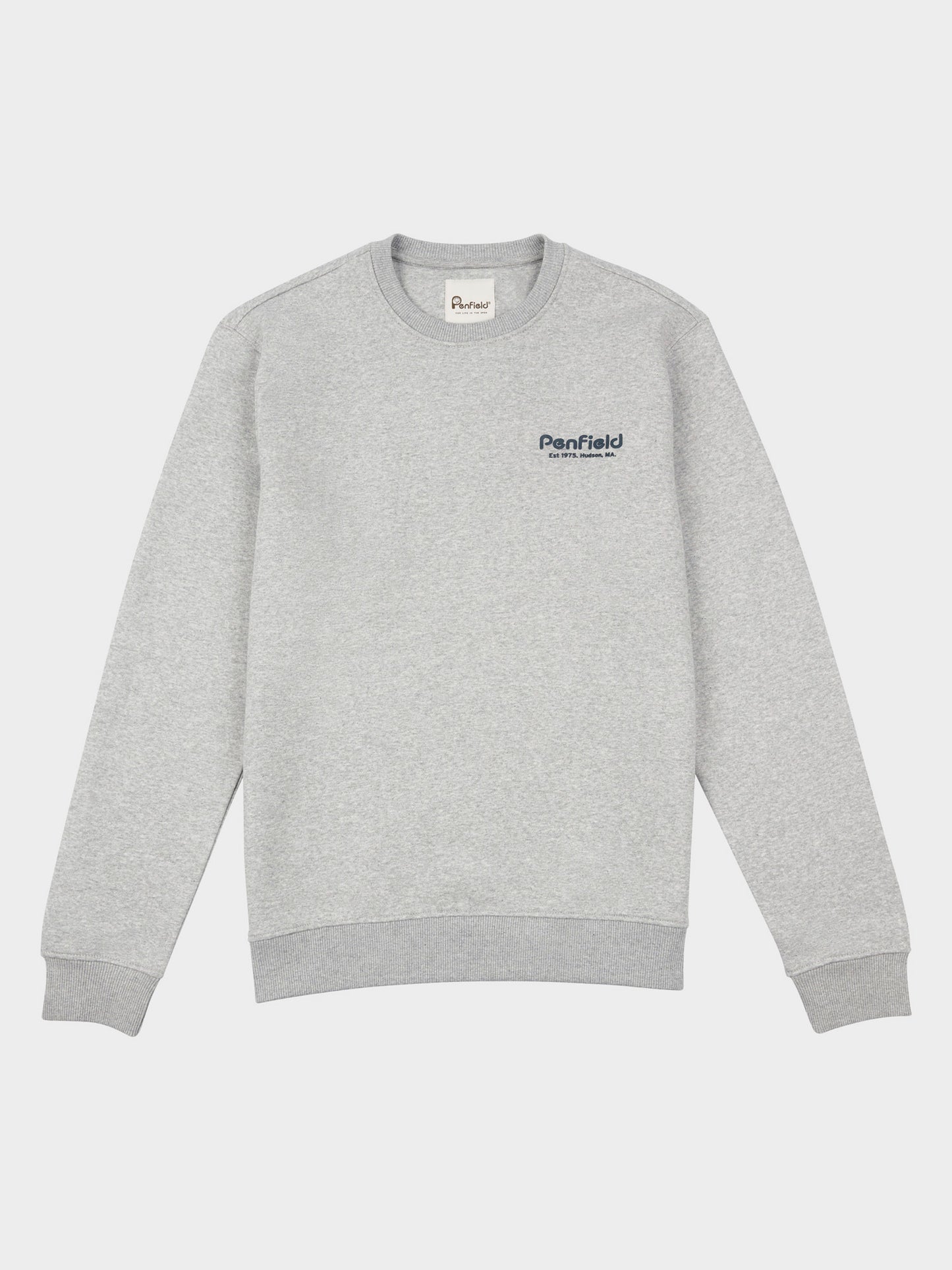 Hudson Script Sweater in Vintage Grey Heather