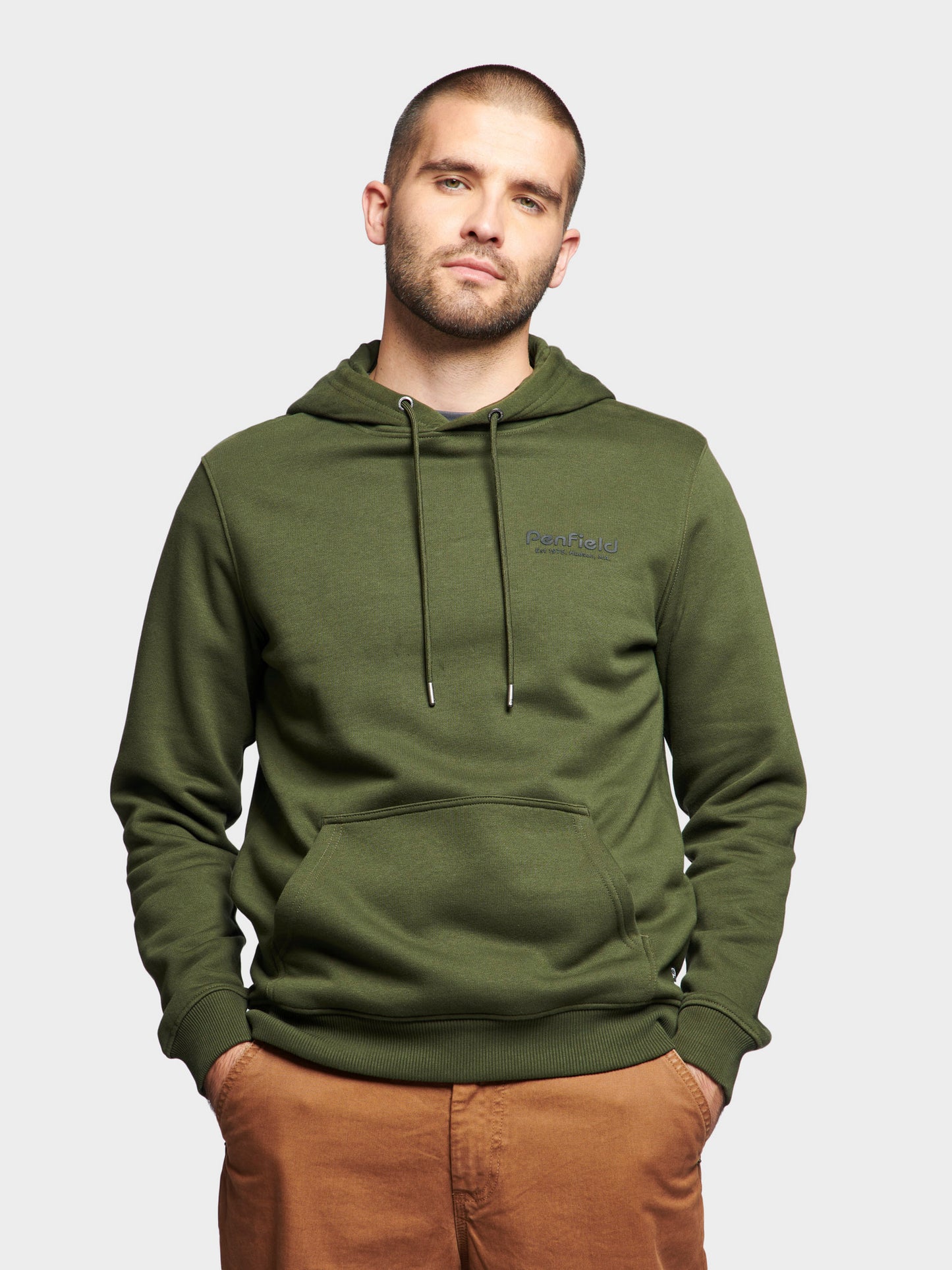 Hudson Script Hoodie in Forest Night