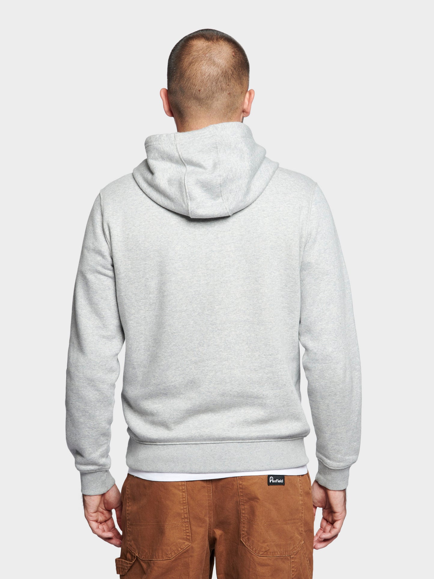 Hudson Script Hoodie in Vintage Grey Heather