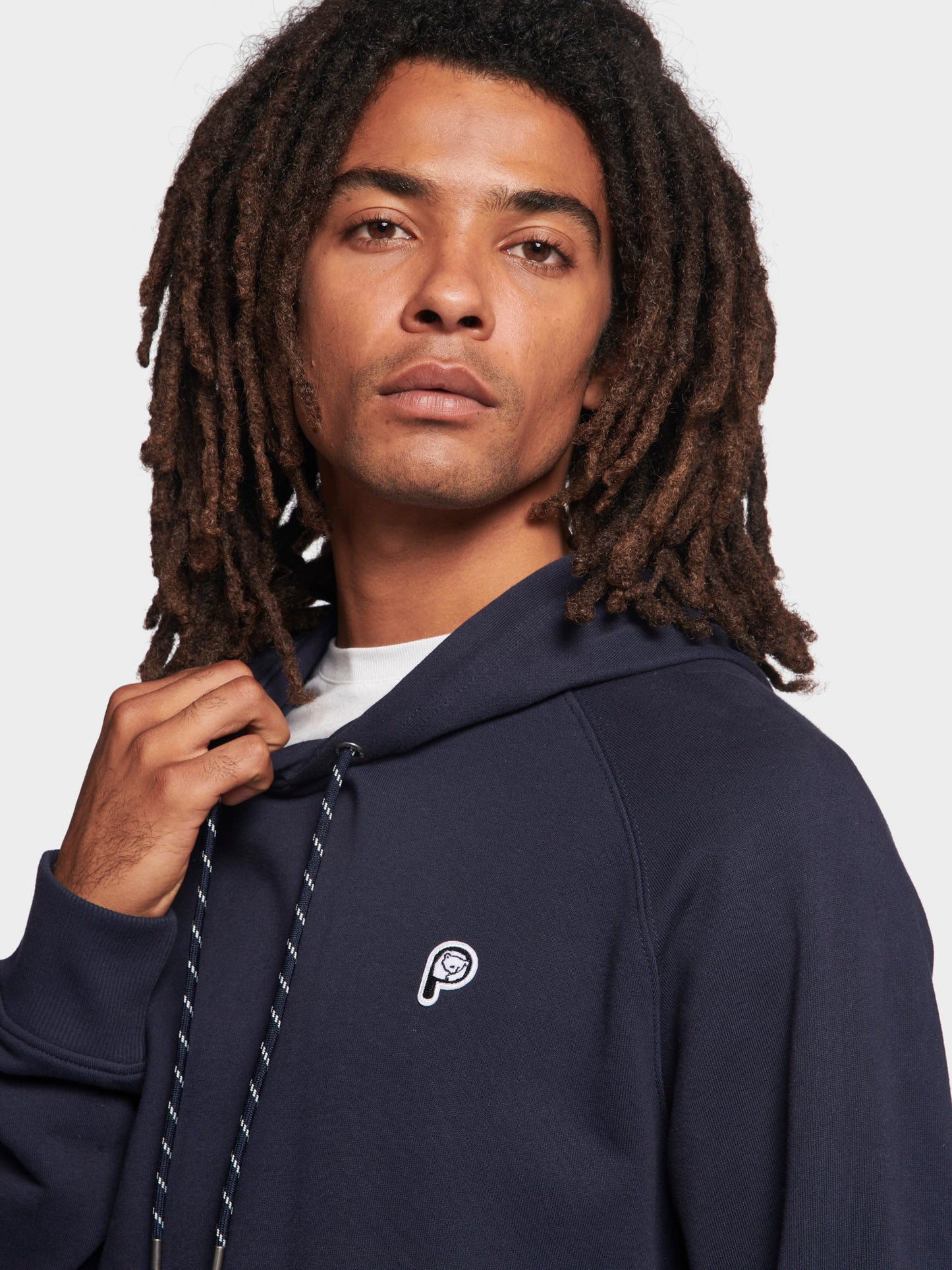 P Bear Hoodie in Navy Blue