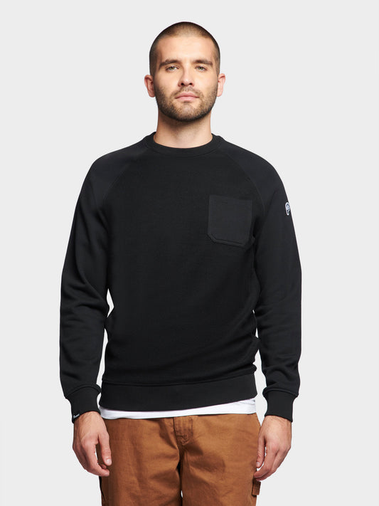 P Bear Reverse Loopback Sweater in Black