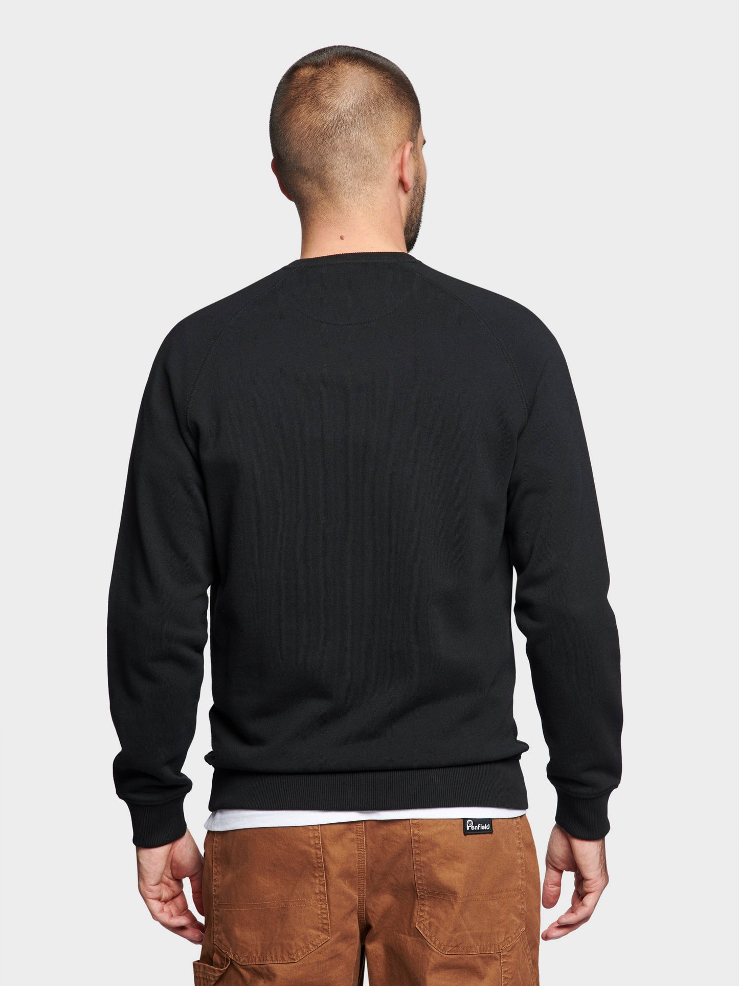 P Bear Reverse Loopback Sweater in Black