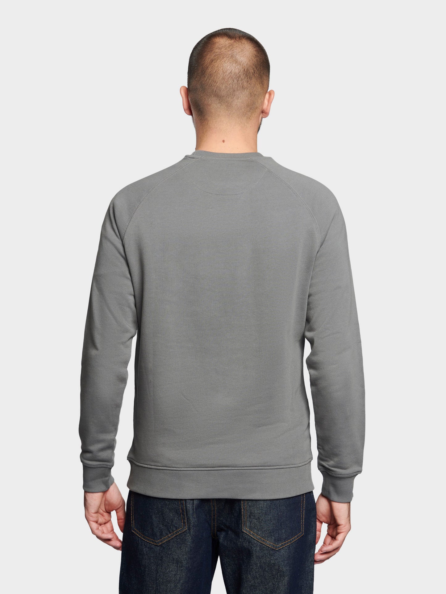 P Bear Reverse Loopback Sweater in Castlerock