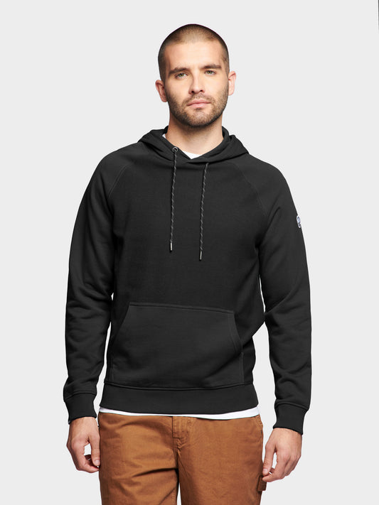 P Bear Reverse Loopback Hoodie in Black