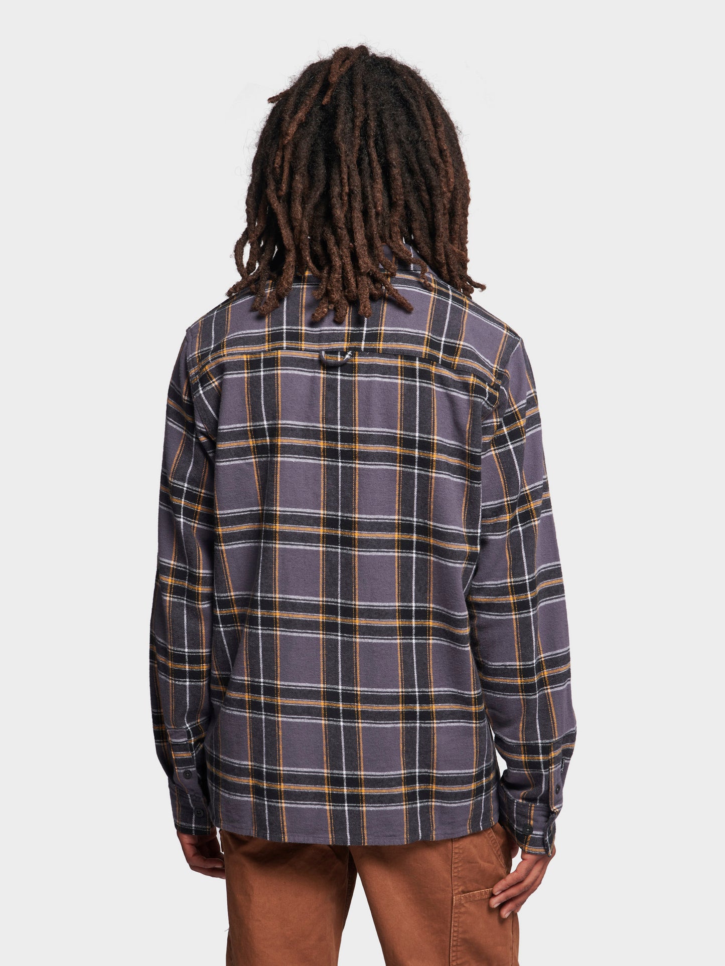 Large Check Overshirt in Ebony