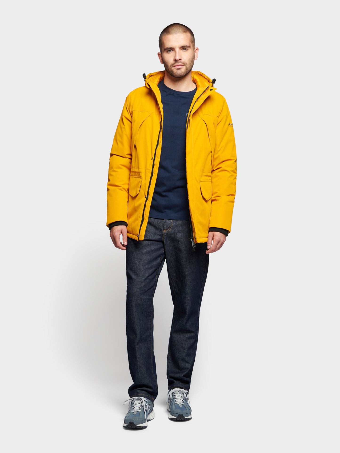 Hudson Script Technical Parka Jacket in Sunflower