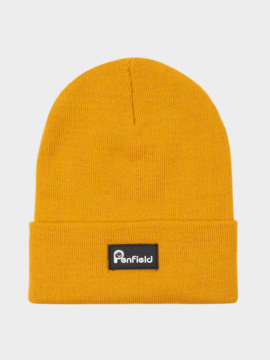 Reverse Badge Beanie in Sunflower