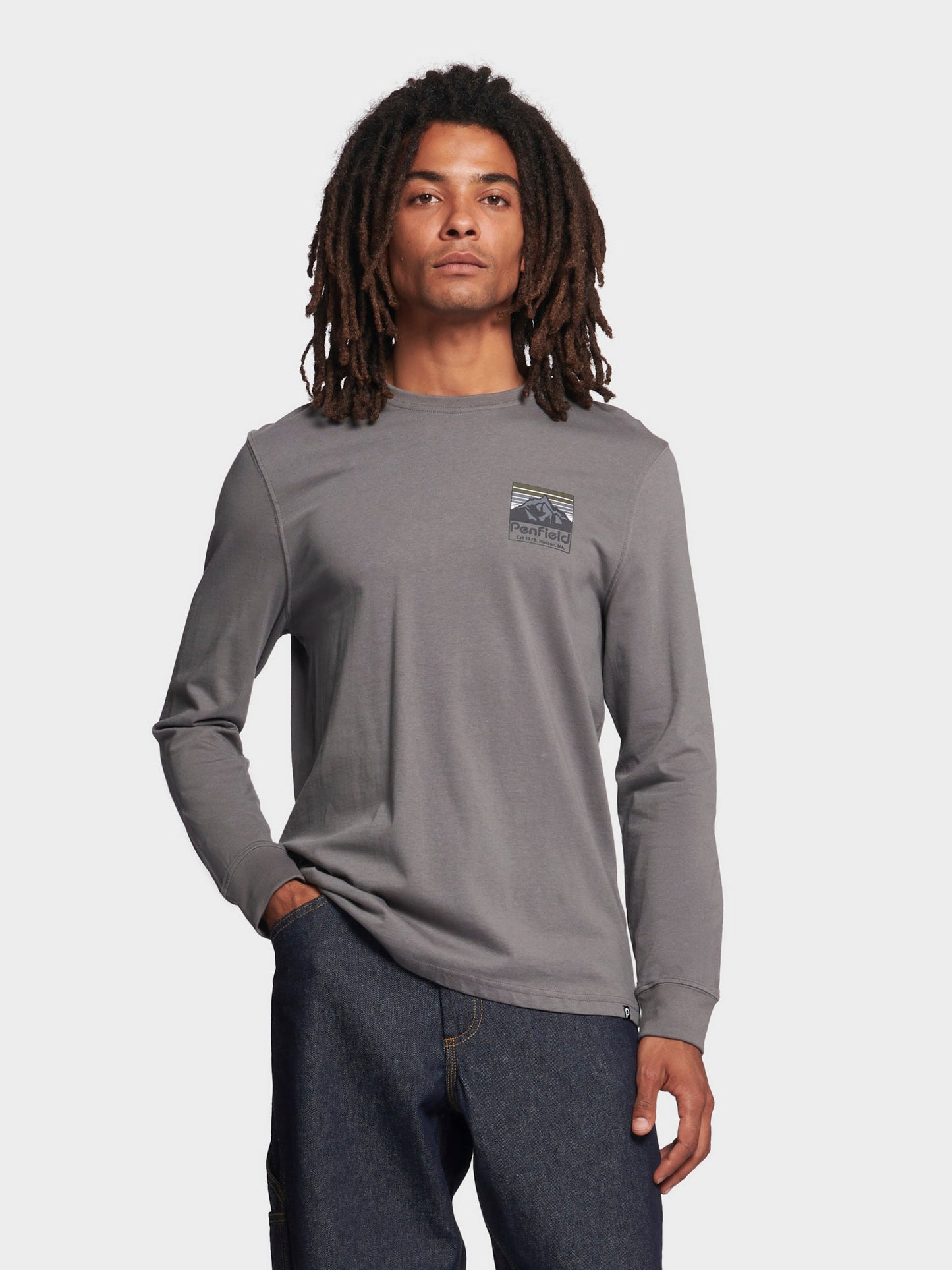 Penfield Back Graphic LS T-Shirt Castlerock