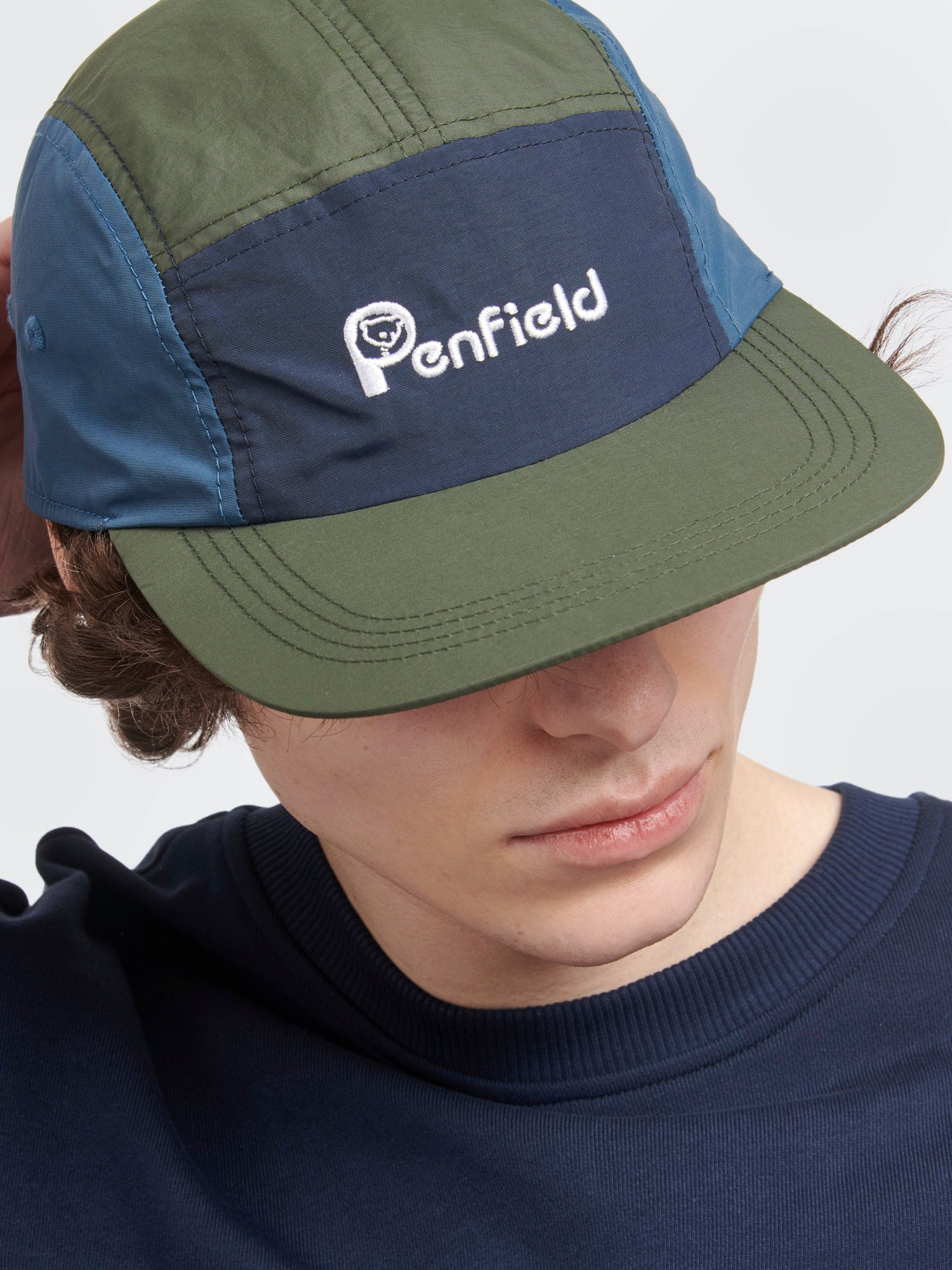 Nylon 5 Panel Cap in Forest Night