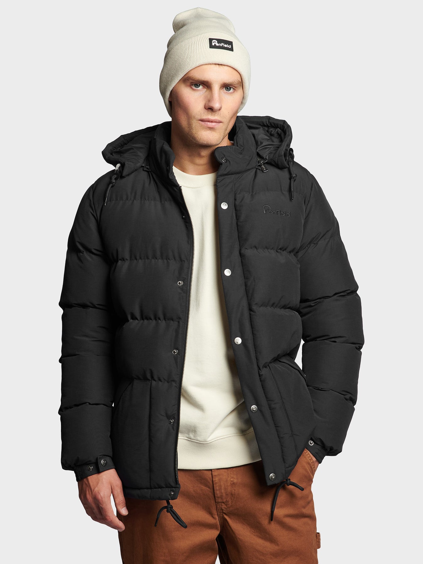 Mens Bowerbridge Jacket | Black Puffer Jacket | Penfield Official