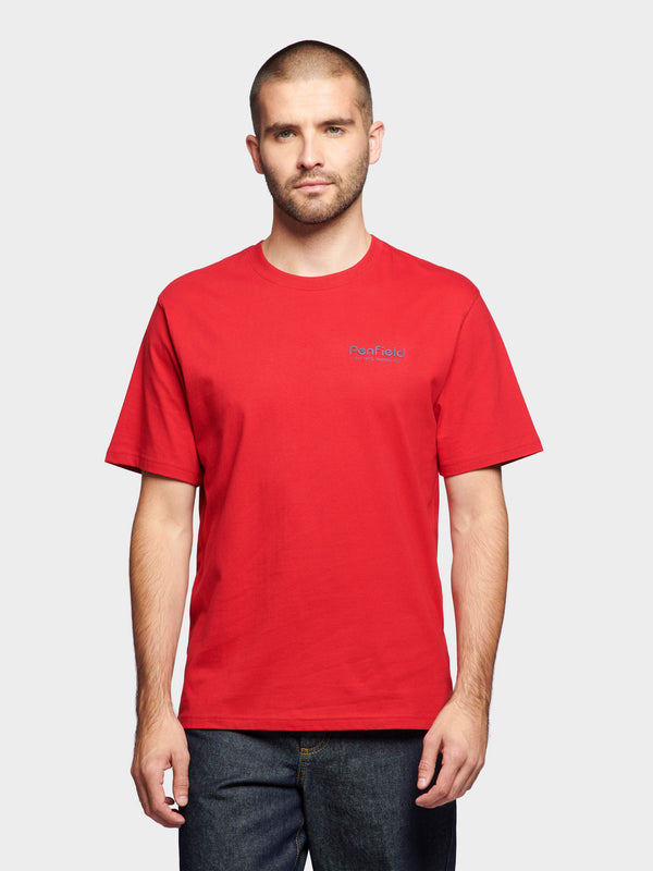 Script T-Shirt in Haute Red