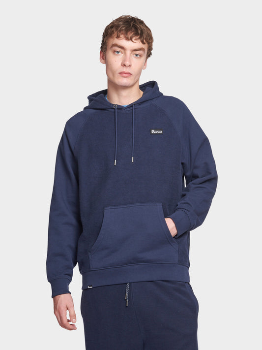 Reverse Loopback Hoodie in Navy Blue