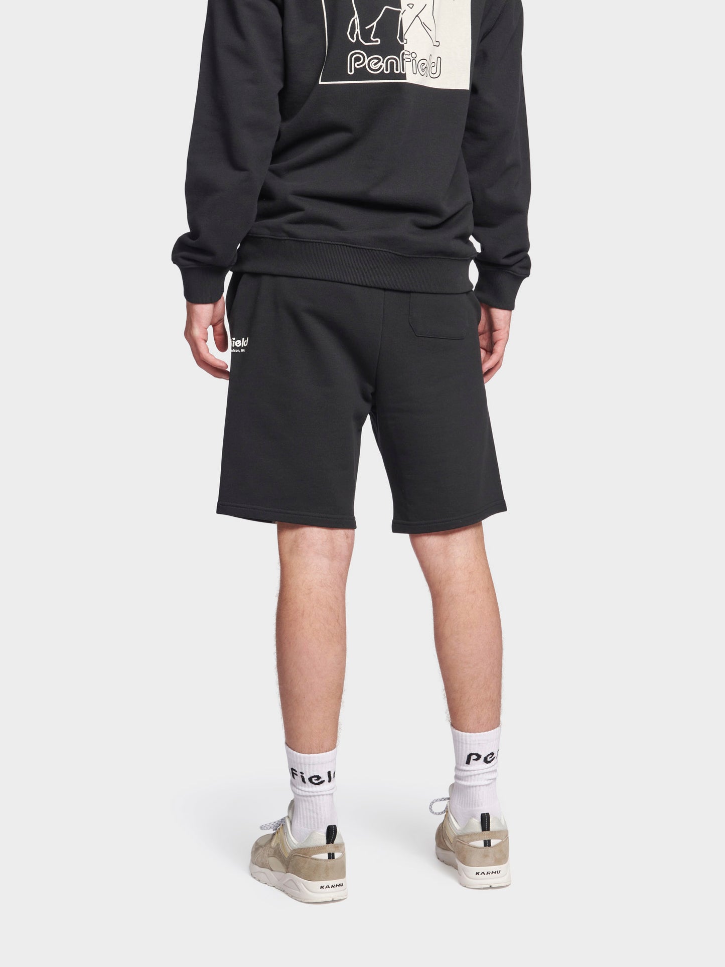 Hudson Script Sweat Short in Black