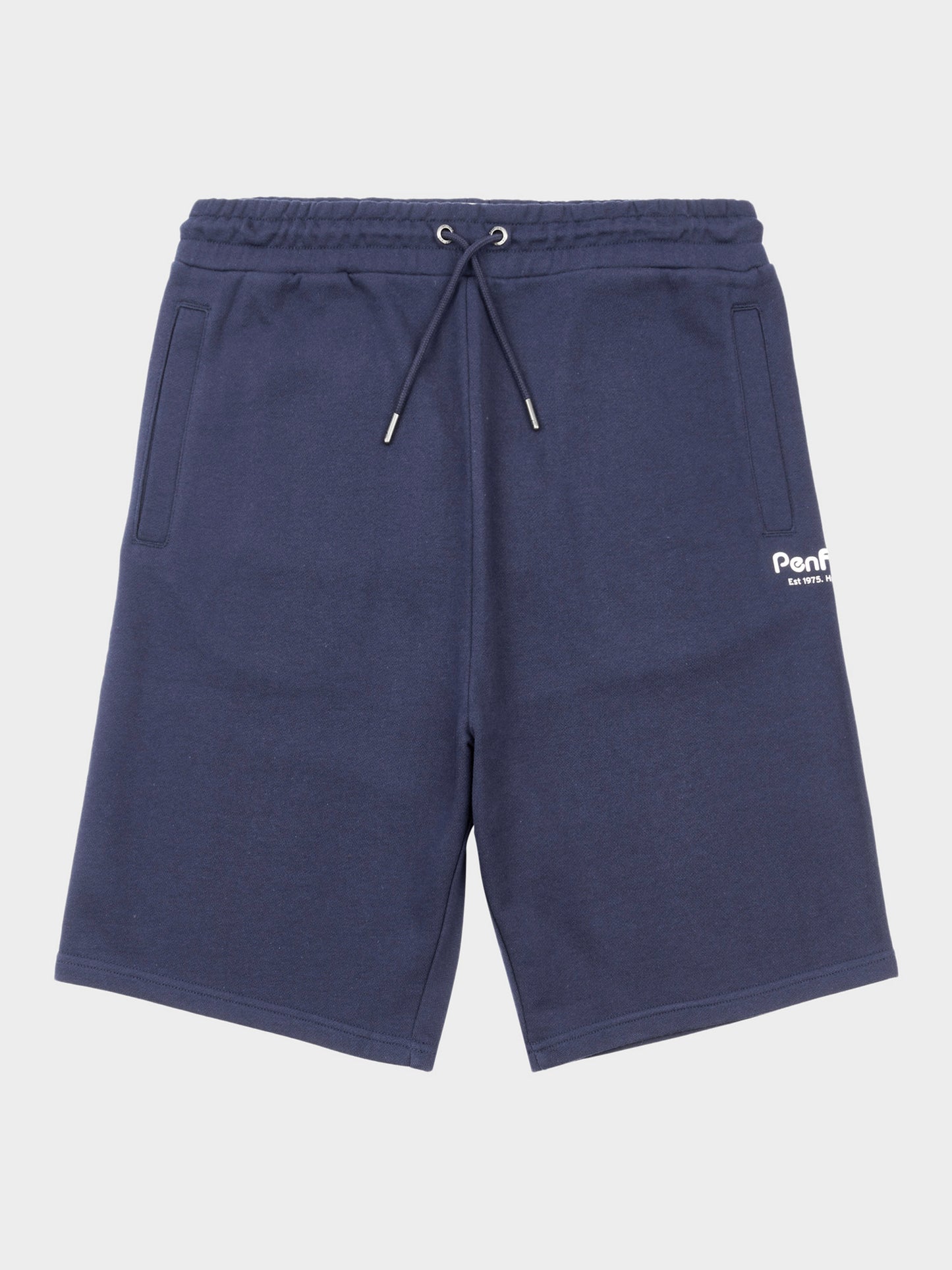 Hudson Script Sweat Short in Navy Blue