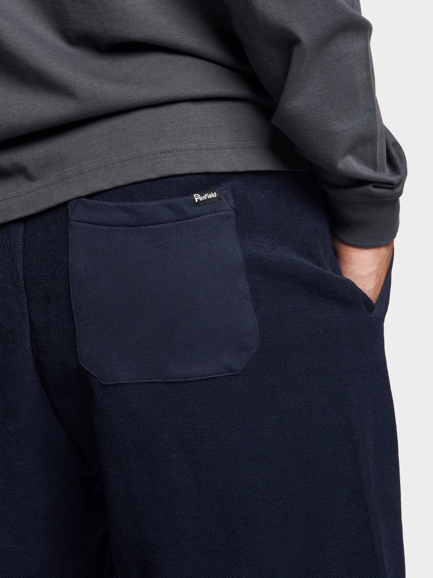 Reverse Loopback Short in Navy Blue