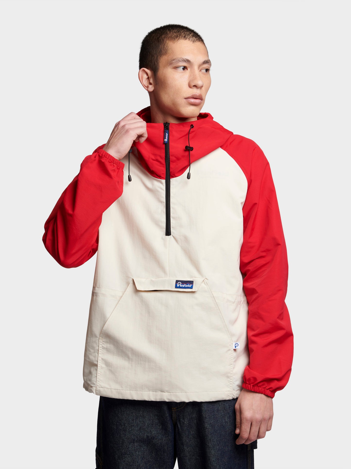 Pac Jac Windbreaker Jacket in True Red