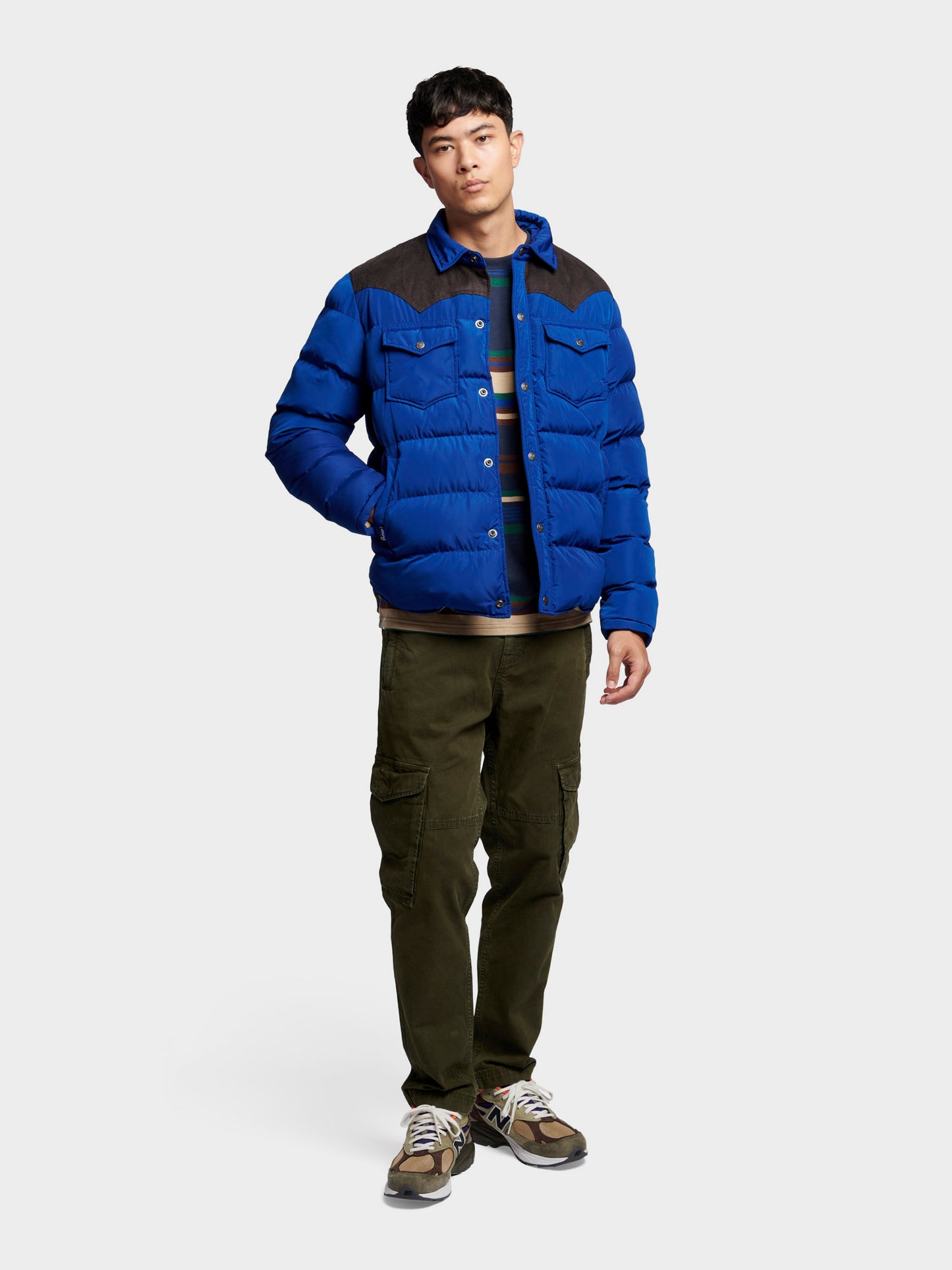 Penfield Mens Contrast Yoke Jacket Sodalite Blue