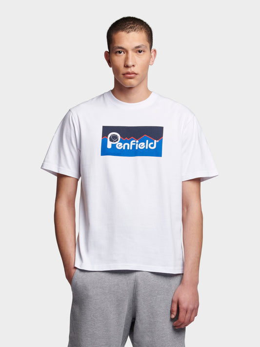 Penfield Mens Original Large Logo T-Shirt in Bright White