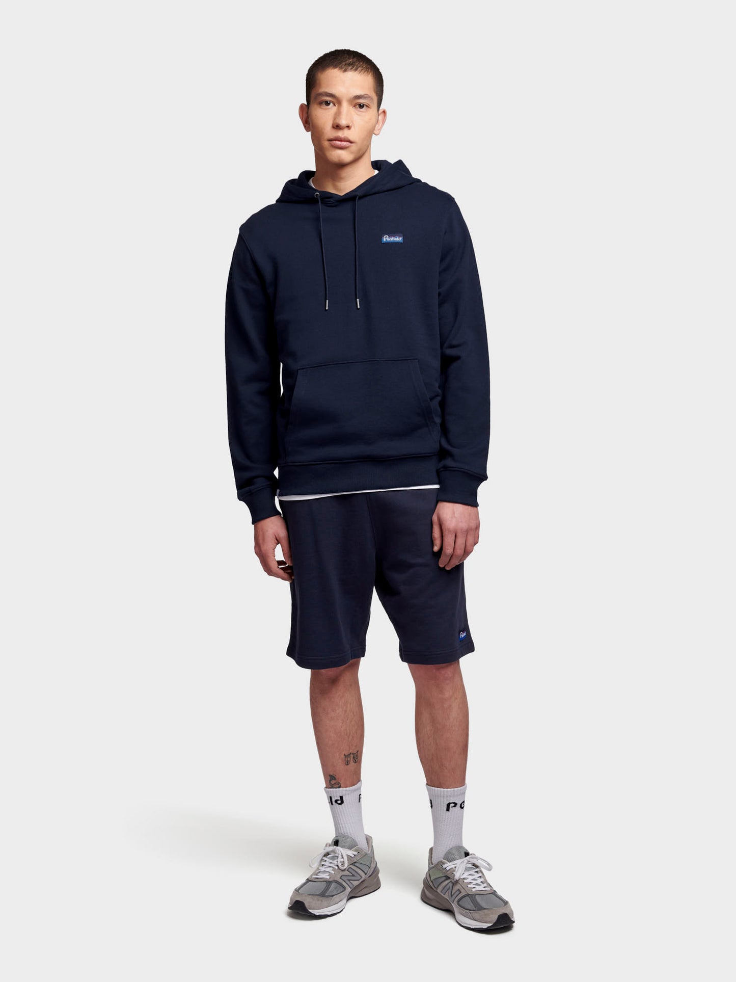 Relaxed Fit Original Logo Hoodie in Navy Blue