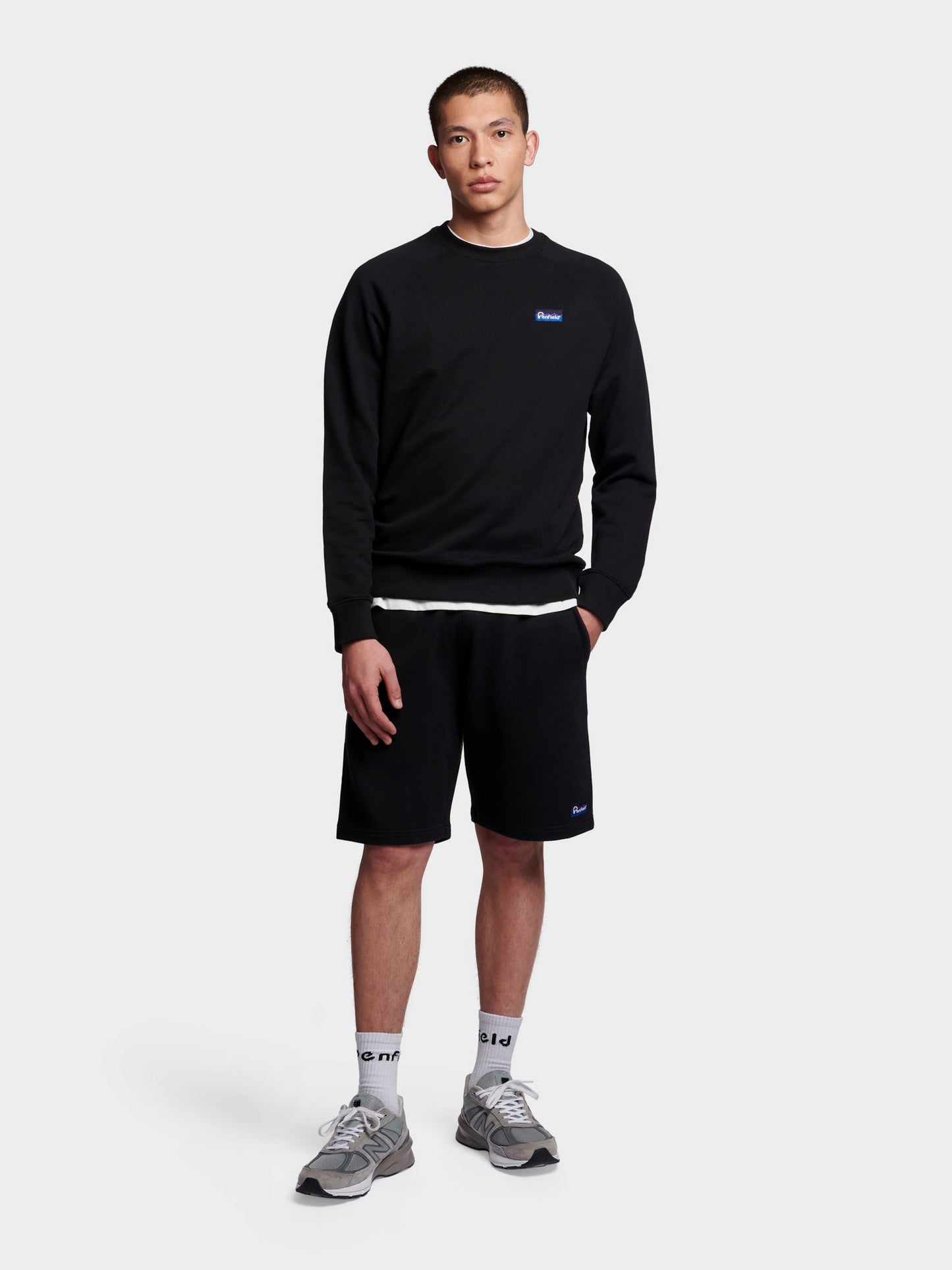 Relaxed Fit Original Logo Shorts in Black