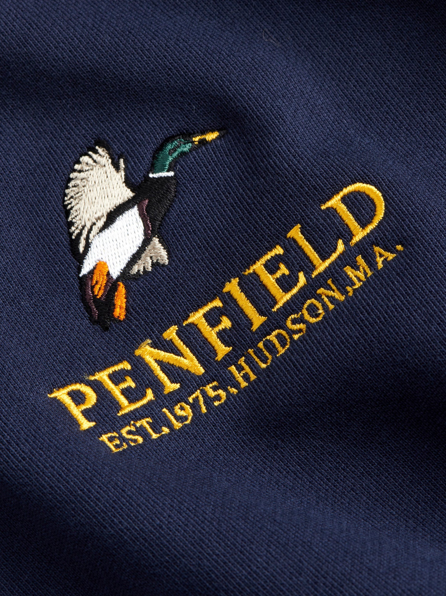 Penfield Mens Embroidered Mallard Sweatshirt Navy Blue