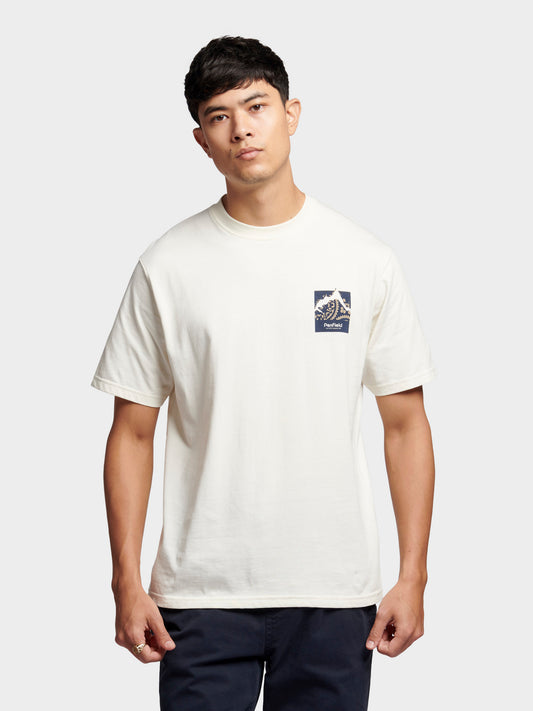 Penfield Mens Mountain Back Graphic T-Shirt Marshmallow