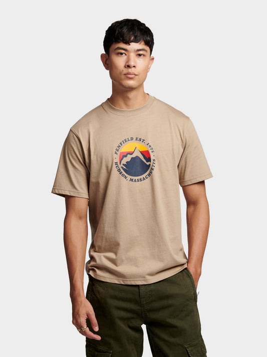 Penfield Mens Circle Mountain T-Shirt Chinchilla