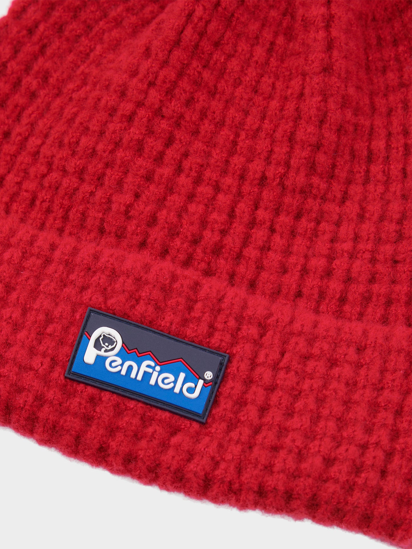 Penfield Mens Waffle Beanie Equestrian Red