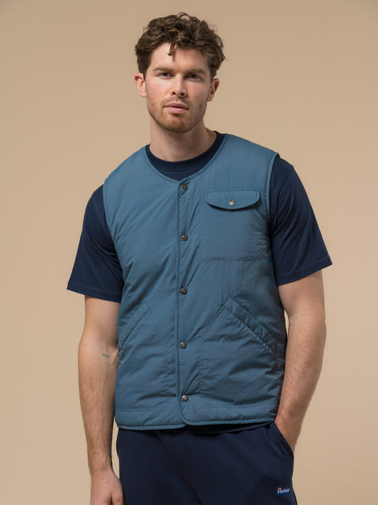 Penfield Mens Cahoon Rochester Light Vest in Blue Fusion